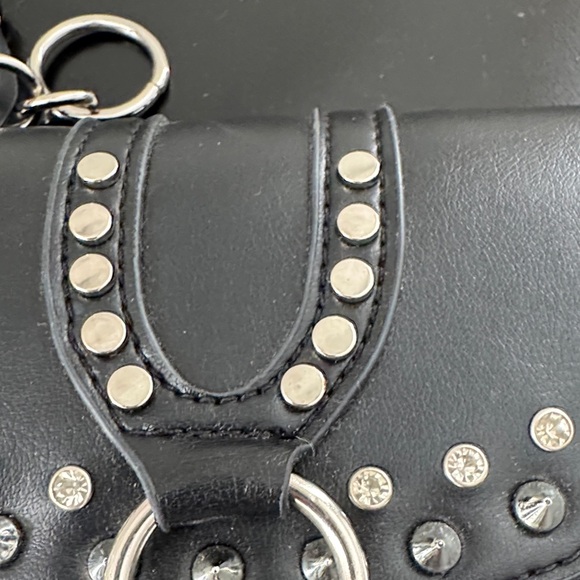 Club Exx Studded and rhinestone Crossbody Bag with Chain Details - Picture 4 of 8